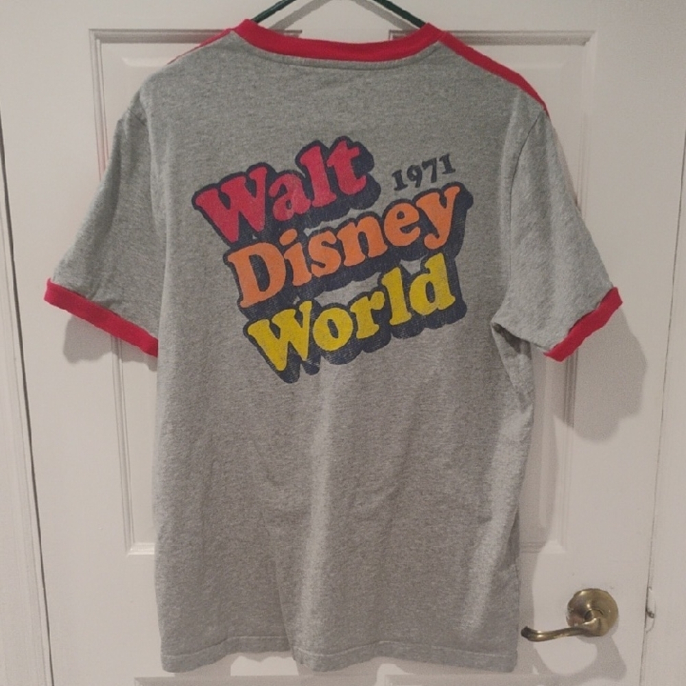 Disney 1971 Vintage Style Gray T-Shirt with Colorful Print